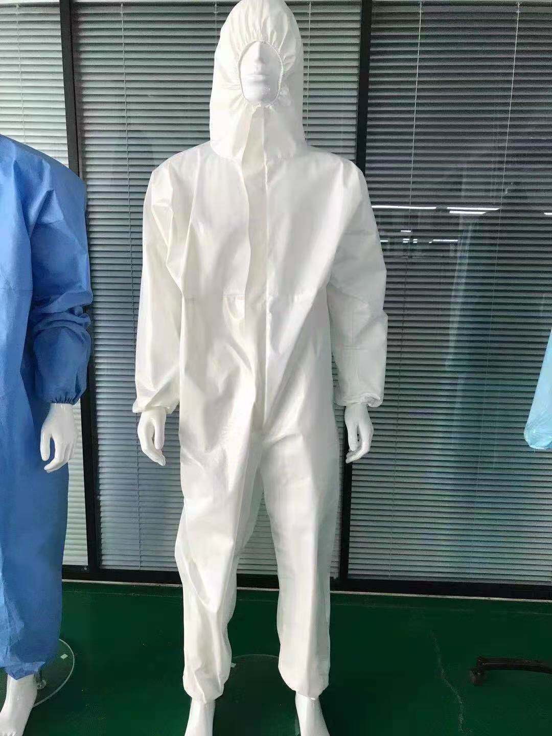 Disposable protective clothing nonwoven cloth with hat full body dust clothing hospital dedicated isolation clothing protective clothing