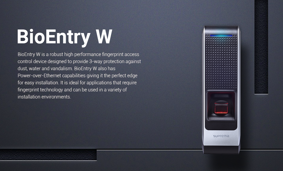 Suprema Bioentry W BEWM-OC waterproof fingerprint IC card fingerprint access control One Korean original dress