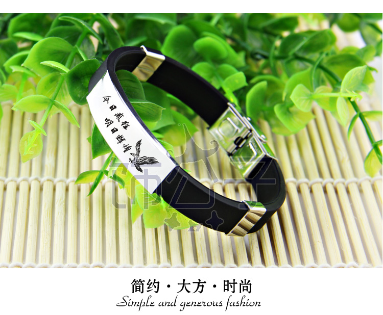 Phiên bản Hàn Quốc của cặp đôi vòng tay có thể được khắc bằng thép titan nam và nữ vòng tay bạn gái sinh viên vòng tay trang sức tùy chỉnh - Vòng đeo tay Cuff vòng tay đá