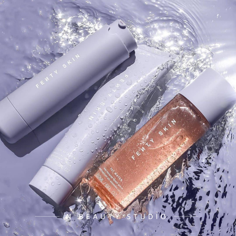 Fenty Skin Rihanna Skincare Cleansing Water, Essence, Sunscreen, Face Cream, Eye Cream, Hand Cream, Lip Mask, Soap