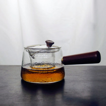 High borosilicate heat-resistant glass pot side tea cooker Wood handlebar Hammer household Kung Fu Tea Teapot boiling water can be heated