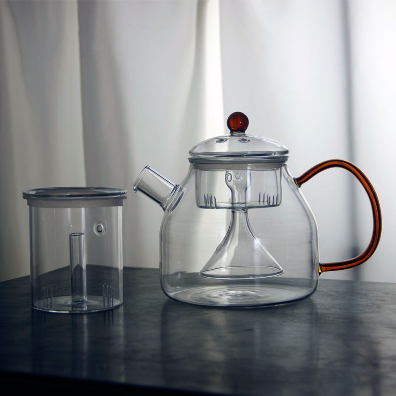 High temperature resistant glass jug large capacity cooking teapot steam tea machine Home heating transparent with filter steam pot kettle