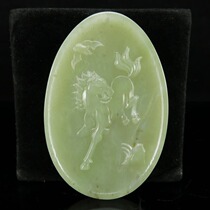 One-mouth price natural Xinjiang and field jade seed stock pendant pendant horse to successful delivery certificate