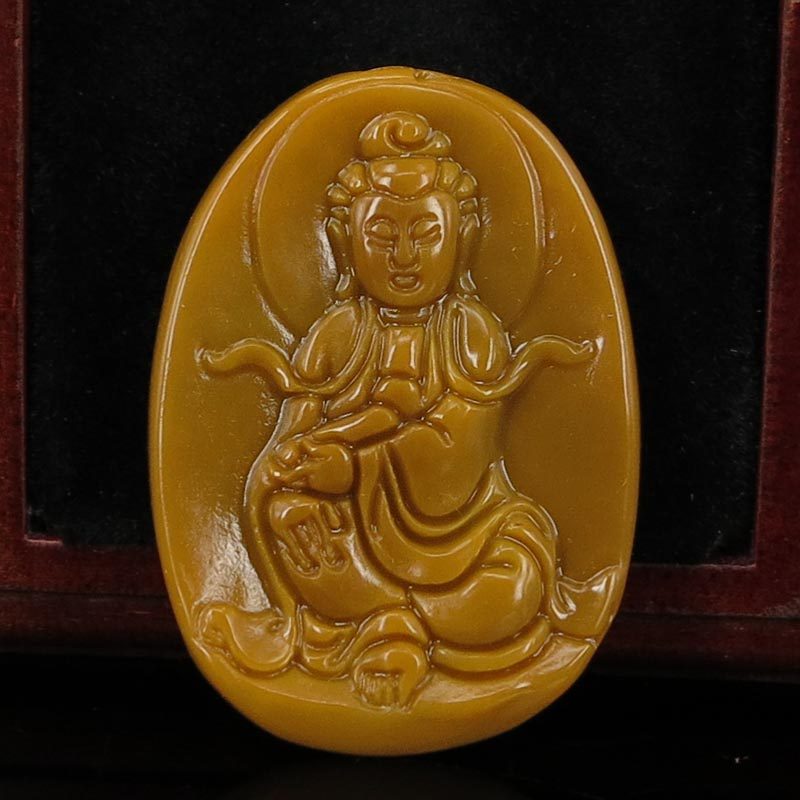 A price natural Warring States red onyx pendant pendant Guanyin send certificate