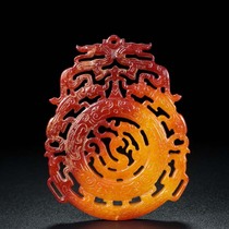 Boutique Collection Xinjiang Hotan Jade Ancient Jade Old Jade Seiko Carving Pendant Handle Jade Bi