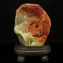 One price natural Fujian Shoushan stone Furong stone Seiko carving ornaments Snow plum send certificate