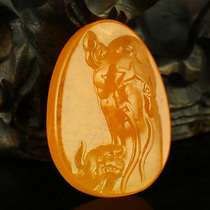 One Price Natural Indonesian Golden Field yellow 17 grams heavy pendant pendant Zhongyi Guan Gong send certificate