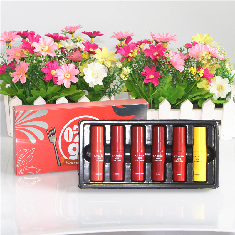 Pudaier lip glaze set màu mờ bí ngô ăn màu đất gạch đỏ son môi lỏng màu nhung bền màu không thấm nước - Son bóng / Liquid Rouge 	son bóng eglips water glaze tint	