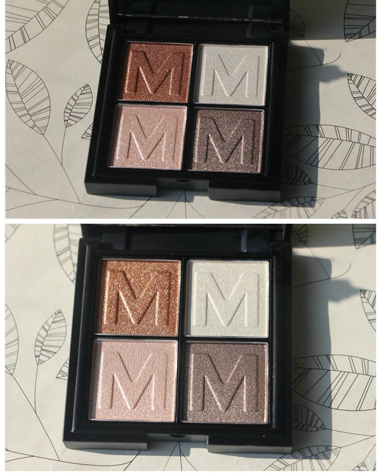 Chính hãng MYBOON Bốn màu Mousse Eyeshadow Bốn màu Eye Shadow Pan Trang điểm mắt màu nude Màu trái đất Màu rượu lê Pearlescent Red Eye Makeup - Bóng mắt bảng mắt merzy