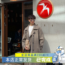 Ex-gratia men handsome with kneecap Inn Style Sub-Korean version East Grand Gate Wind dress Trend Long Big Coat Jacket Youth