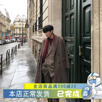 Besher mens youth What about the long section of the knee 2021 new Korean version of the Korean version of the plaid fur coat relaxed tide