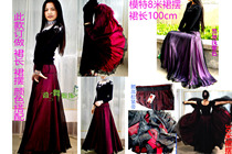  A-line extra large 30-meter skirt mopping long skirt Spring and summer half-length skirt Fairy gold silk skirt long skirt custom-made