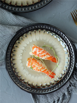 European ceramic Western food tableware steak plate pasta plate creative flat plate dish plate snack plate breakfast plate household noodle bowl