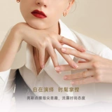 Золотое натуральное обручальное кольцо для влюбленных, золото 18 карат, розовое золото