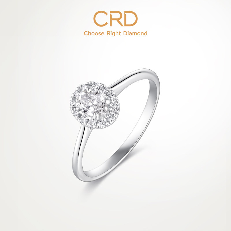 CRD KLeuti ART CUT drill ring 18k gold diamond ring female wedding ring courting wedding group inlaid natural real diamond engagement-Taobao