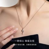 CRD бриллиантовый кулон, платина, 3 очка, 8 очков, один бриллиант, настоящий бриллиант, ожерелье с линией ключицы, женское ожерелье с натуральным настоящим бриллиантом