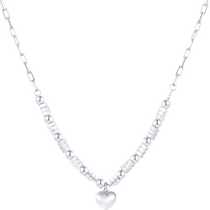 CRD PT950 platinum love square pendant simple womens platinum neck ornament platinum cross chain gift