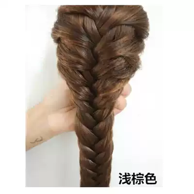 Handmade Fishbone twist braid ponytail wig female fake ponytail drawstring hair bag grab clip fashion long ponytail