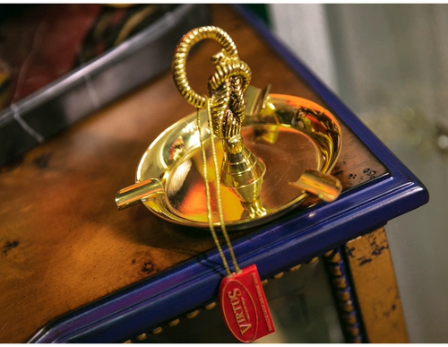 Импортный медный аксессуар, золотая антикварная пепельница, европейский стиль