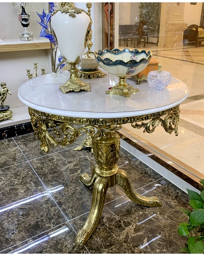 Оригинальная импортная ретро металлическая медная белая мраморная красная ткань для отдыха