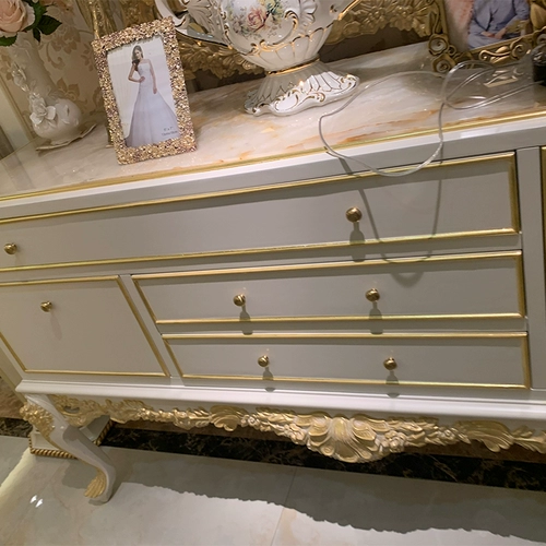 Мебель для дома и ресторана Barrett, тяжелая промышленность, мраморная столешница с золотой фольгой, деревянная столешница, сервант, настройка 60 дней