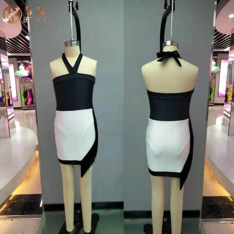 New Latin Dance Sexy Flow Su Hang with Performance Dress Practice Dress Hanging Neck Backle Backs Training Dress
