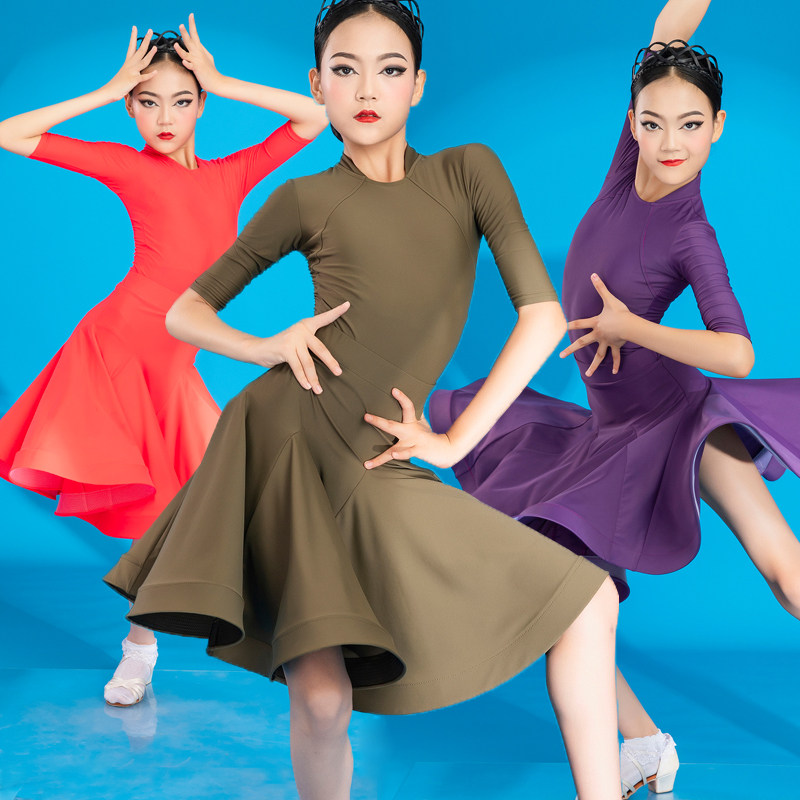 Latin dance regulations competition clothing children's national standard standard professional dance girls and children practice test performance CBDF new