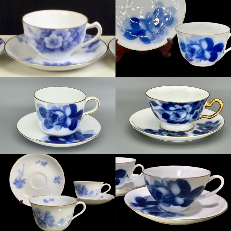 Japanese-Made Okura Art Coffee Cup, Okura Ware Rose Gold Gilding, Wide-Mouth Cup, Black Tea Cup, Authentic Product