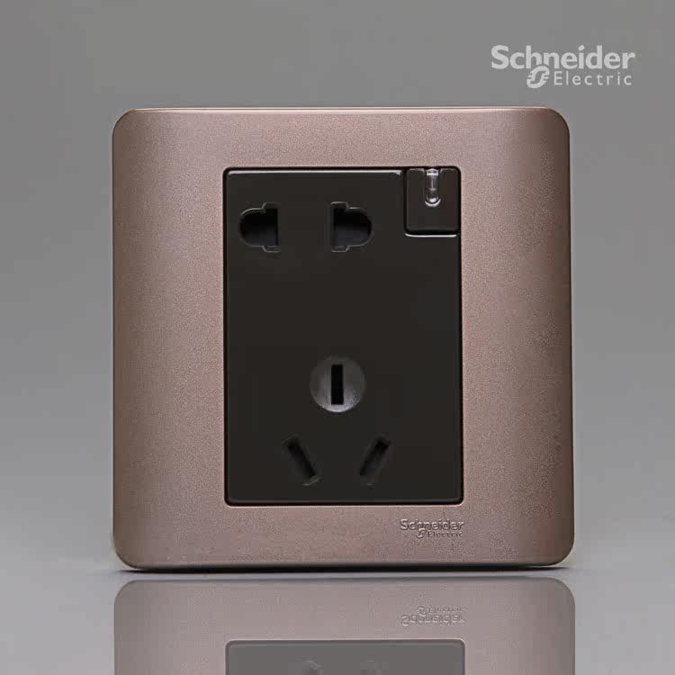 Schneider Switch Socket Chwin Panel Light Point Pure Flat E8000 G Tune Brown 23 Plug-in Switch