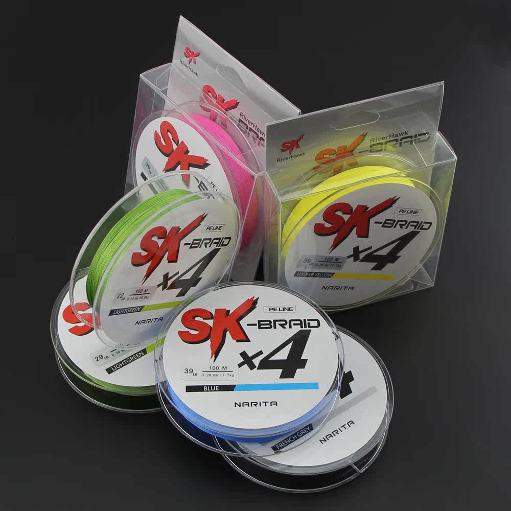 Original Narita Osprey 100 meters 4 braided vigorous horse fishing line PE line sub-line super pull fishing line
