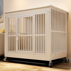 Dog Cage for Medium-Sized Dogs and Large Dogs with Toilet, Pet Golden Retriever Special Wooden Dog House Indoor Kennel House