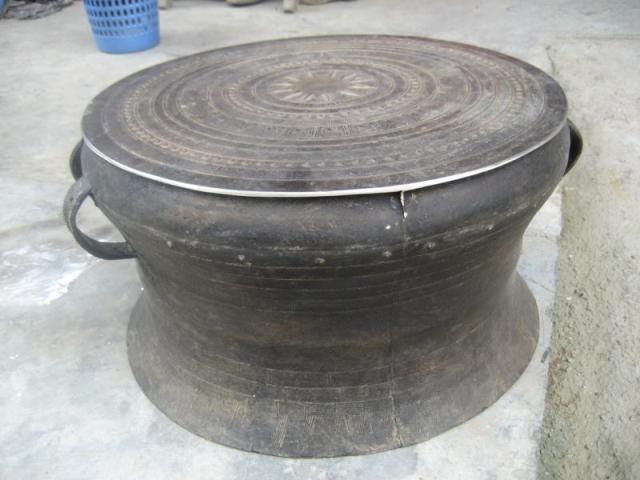 Bronze folk minority 50CM copper drum Copper drum 50CM antique copper drum God cow protection drum