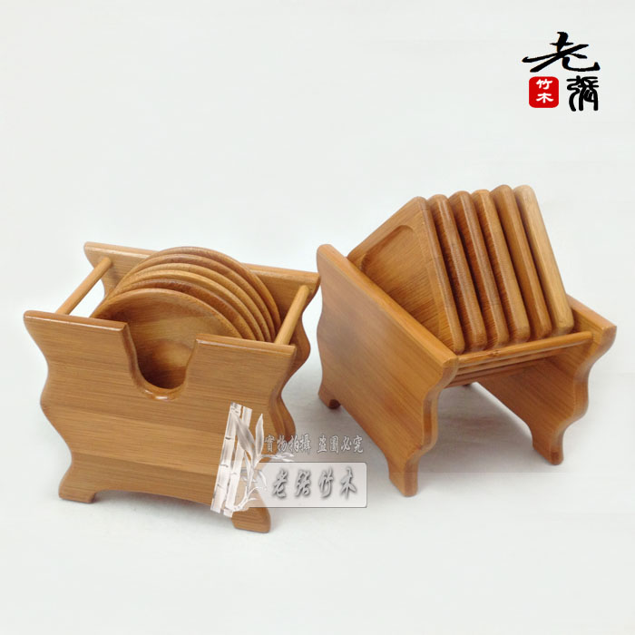 Square Bamboo Coaster Kitchen Catering Placemat Tea Set Tea Coaster Square Coaster Round Coaster