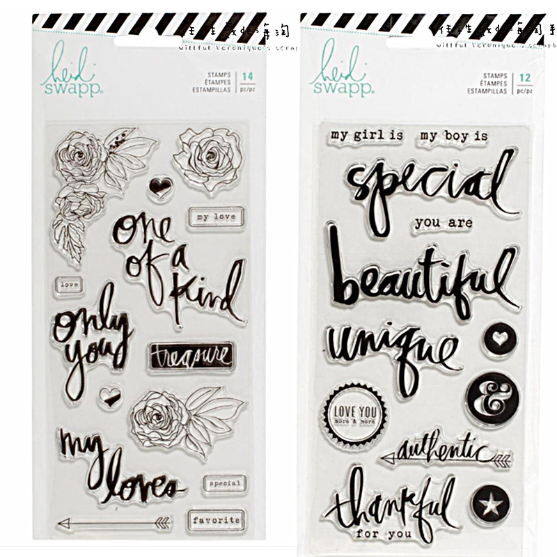 Spot Discount Heidi Swapp American Import Silicone Seal Wedding Label Wedding Label Love English Multiple