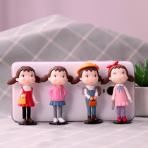 Cute hand-made Q spring dress girl doll girl heart small ornaments micro landscape multi-meat flower pot diy decoration