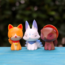 Japan prayed for luck with luck and cat blind box desktop swing piece kitty Little fox hands on a paparazzi birthday gift gift