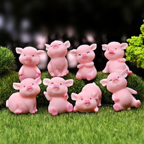 Cute Pink Tender Piglet Pig Hands Office Paparazzi Girl Hearts Blind Boxes Dolls Microlandscape Multimeat Flower Pots Decoration Small Hem