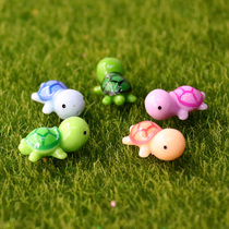 Colorful turtle ornaments cute cartoon micro landscape multi-meat potted fish tank landscaping decorations small turtle doll