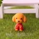 Chó trang trí siêu nhỏ dễ thương Teddy puppy búp bê bức tượng trang trí vi cảnh thịt trong chậu trang trí máy tính để bàn