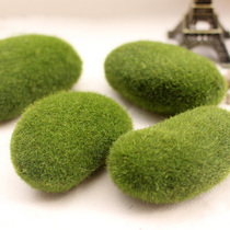 Simulation Moss stone foam Moss shooting props fake green hair planting stone turf green plant wall material