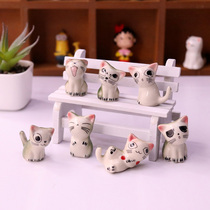 Ceramic Cheese Cat Japanese anime sweet private cat ceramic ornaments fish tank aquarium aquarium landscape blind bag blind box box
