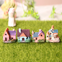 Mini Villa row house ornaments micro landscape fleshy potted diy material decoration European style pastoral House
