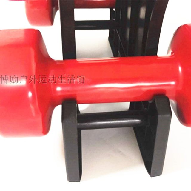 Gym home indoor small storage rack triangular leaf bone rotating lady children dumbbell supporting equipment