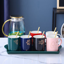 Light luxury water set water cup with rack household Nordic tea cup tea cup teapot living room drinking water cup set Cup