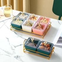 Light Extravagant Snack Refreshment Fruit Tray Living Room Modern Home Net Red Creative Candy Dried Fruit Dish Dish Snack Box
