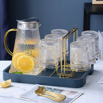 Light luxury water set glass home Nordic living room tea cup teapot tea set Cup cup water cup with handlebar