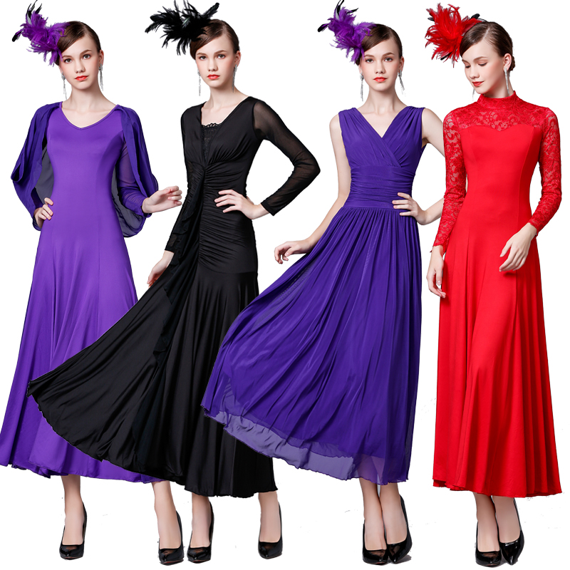 Lan Kwai Fong Ballroom Dance Modern Ballet Ballet Ballroom Dance Waltz Big Pendulum Long Skirt Rhyme Dance National Standard Dance Skirt