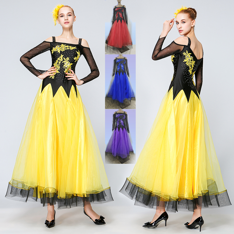 O'Lean Kwai Fong modern dance skirt new national standard dance big swing social dance costume performance skirt waltz competition