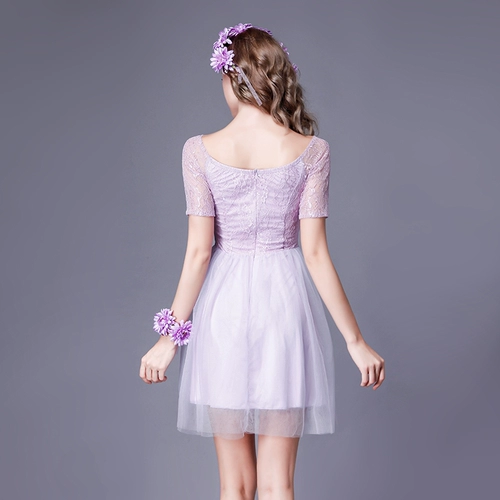 Короткая кружевная мини-юбка, вечернее платье, кружевное платье, цвета шампанского, для подружки невесты