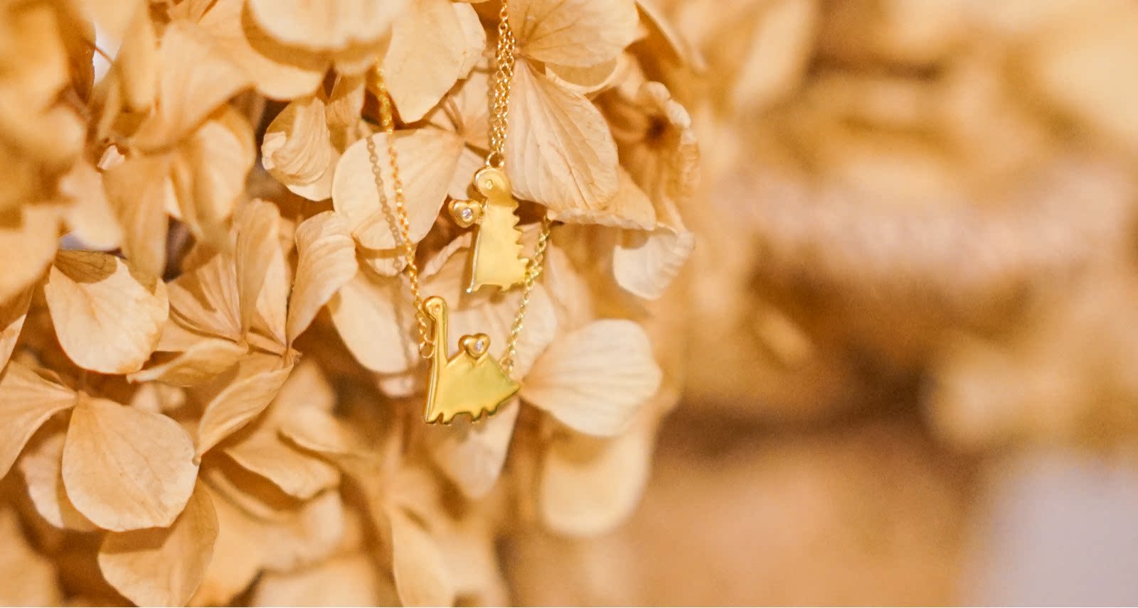 Toothpick Marumaru custom original parent-child dinosaur 18k gold true diamond necklace ear needle does not support return